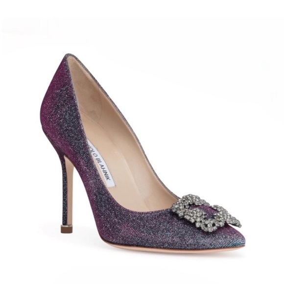 Manolo Blahnik Shoes - **SOLD** MANOLO BLAHNIK HANGISI JEWELED POINTED PUMP 37.5 - BRAND NEW IN BOX